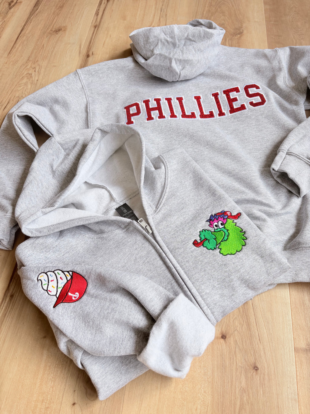 Embroidered Phillies Phanatic Full Zip Sweatshirt