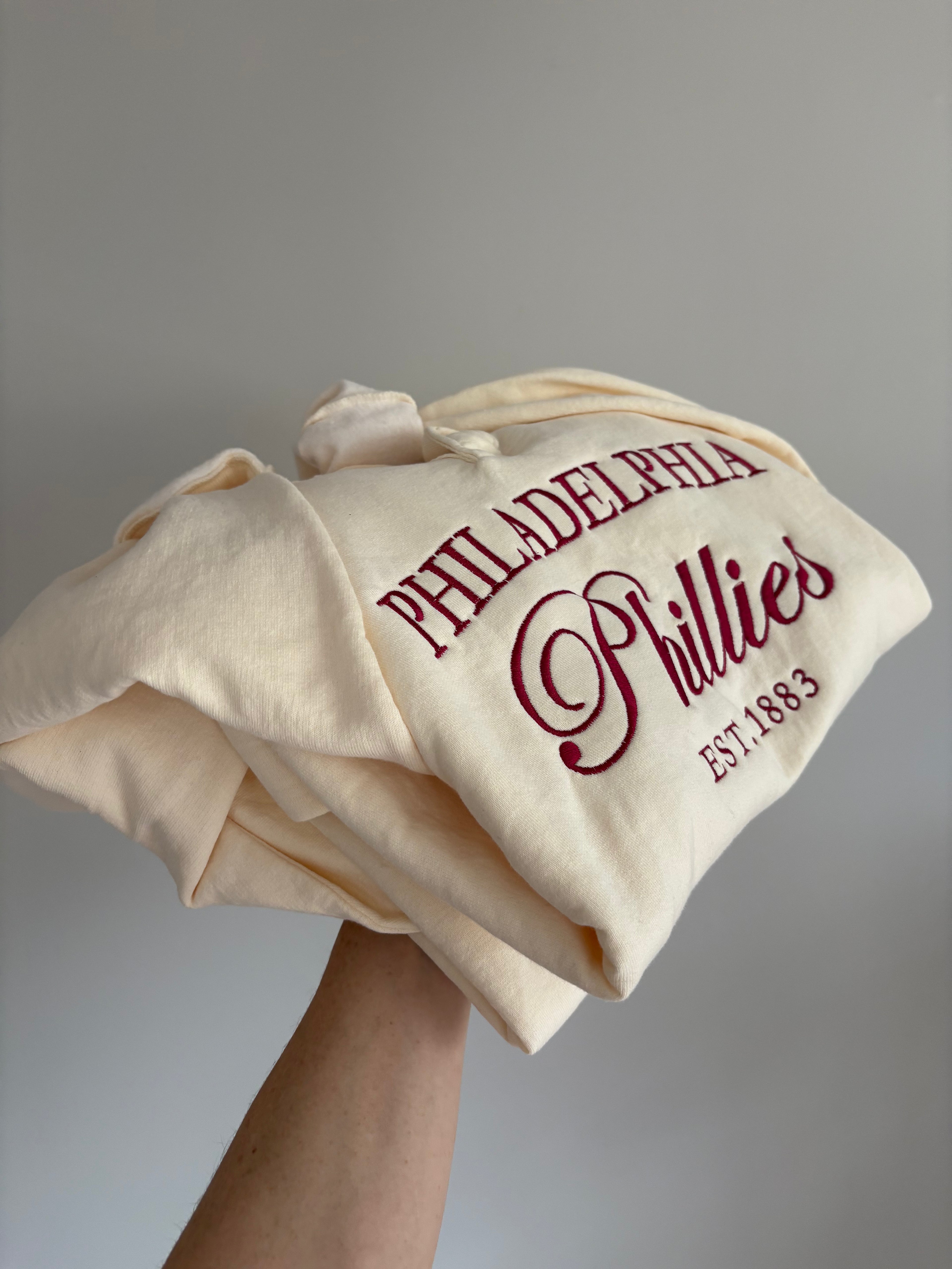 Embroidered Philadelphia Polo Collar Sweatshirt