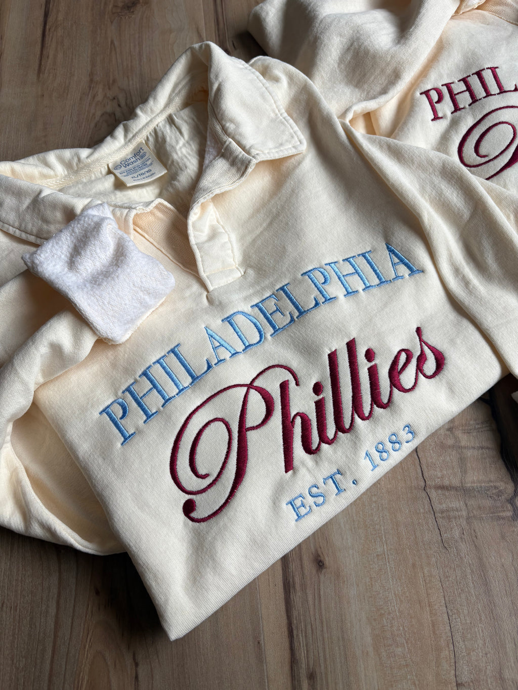 Embroidered Philadelphia Polo Collar Sweatshirt