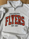 Flyers Quarter Zip Sweatshirt with Embroidered Glitter Applique