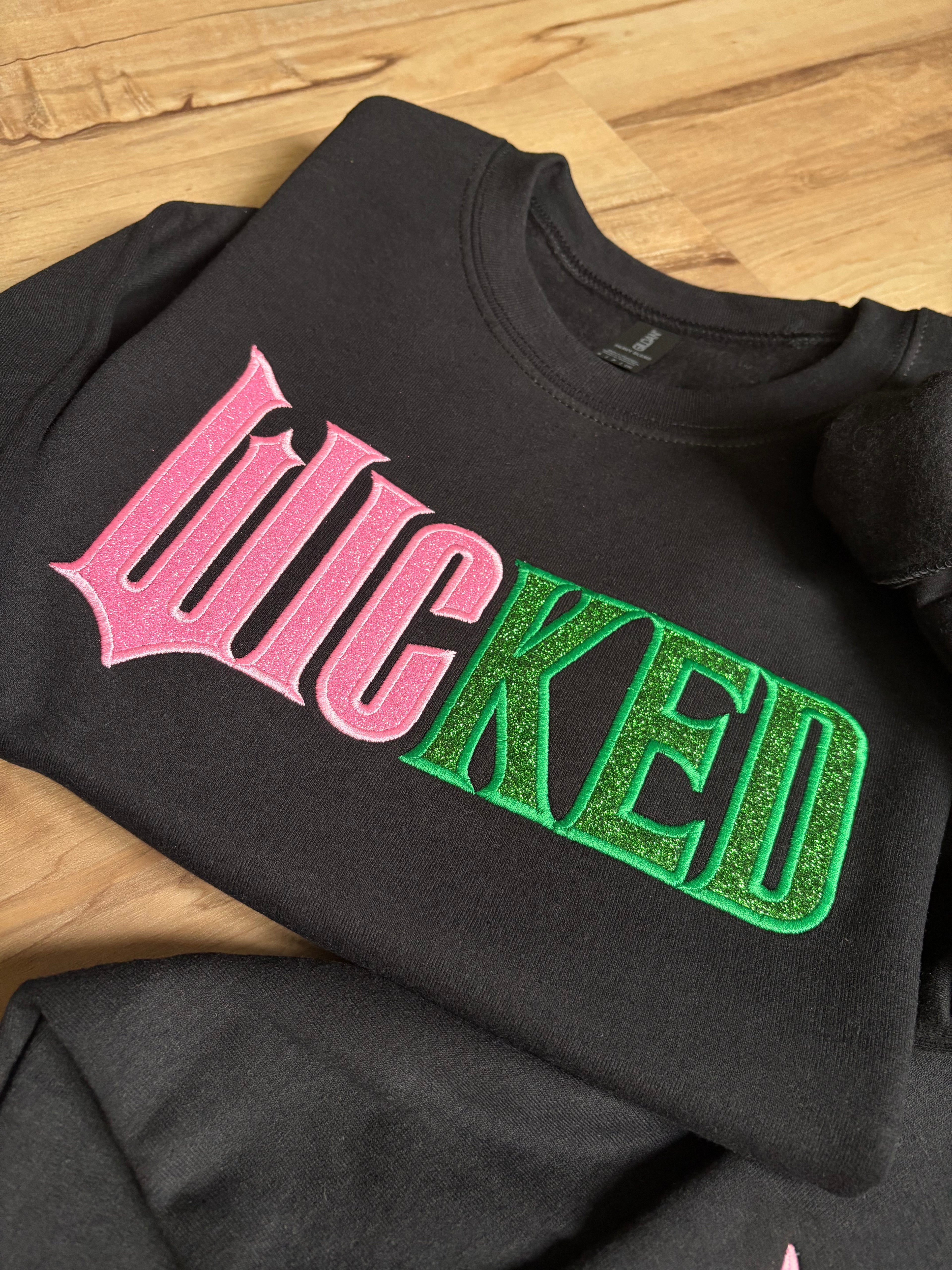 Glitter Embroidered Wicked Sweatshirt